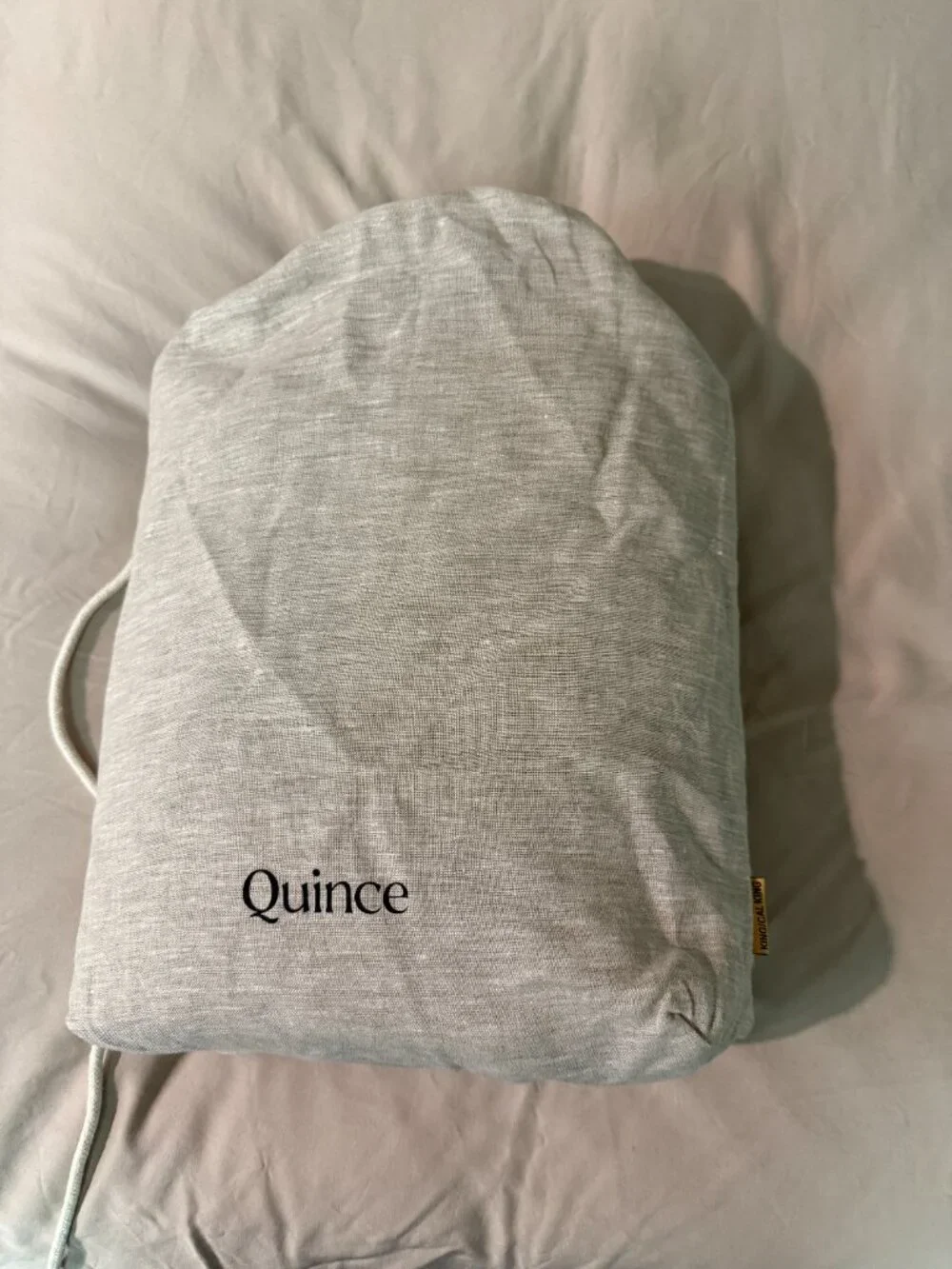 Quince European Linen Duvet Cover King/Cal King Natural Chambray